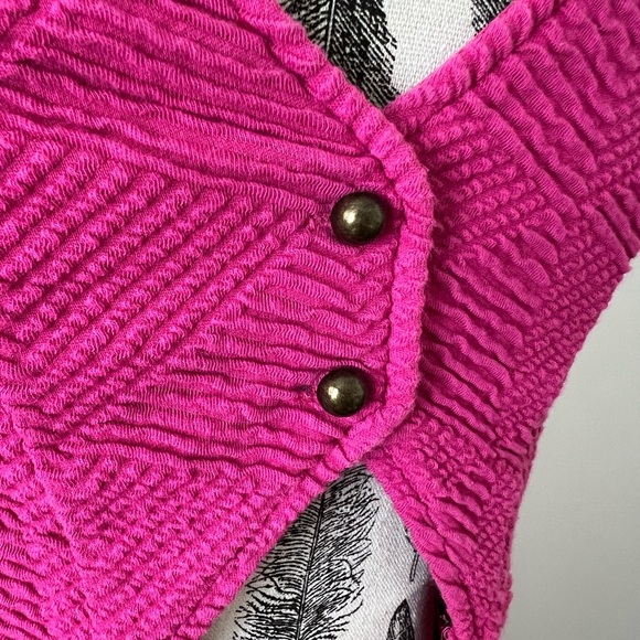 Buttoned back pink dress with pockets - Picture 4 of 6